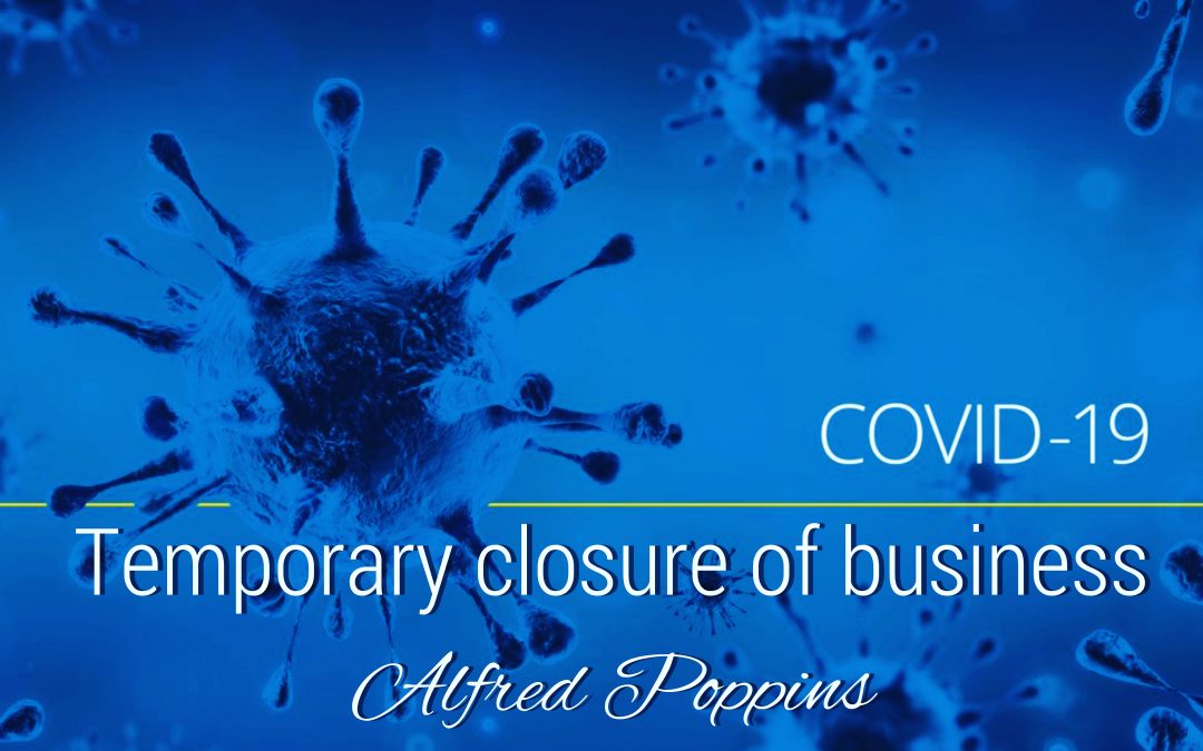 Temporary closure of business due to COVID-19